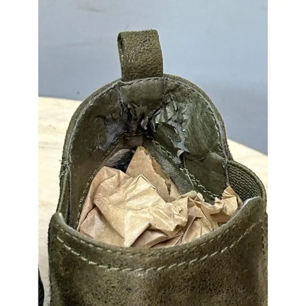 Lavorazione Artigiana Womens 8 Green‎ Ankle Slouch Booties B52 By Bull Boxer
